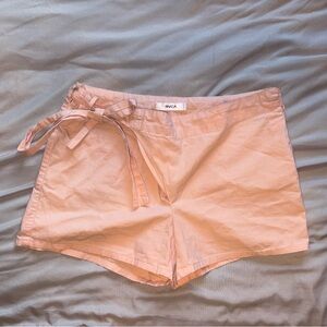 RVCA Women's Soft Pink High Waist Shorts
